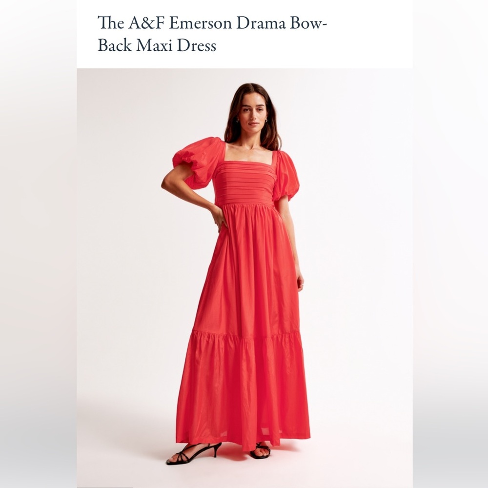 Abercrombie & Fitch Drama Red Maxi Dress